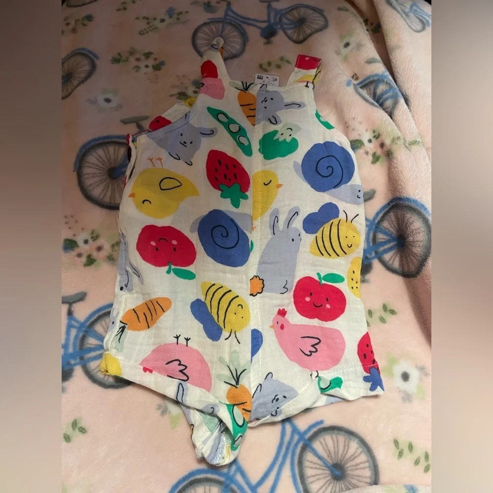 NWT 100% Cotton Spring Patterned Romper